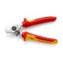 KNIPEX Makaze za kablove 1000V VDE sa oprugom za otvaranje 165mm – 95 26 165 - slika 2