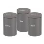 KLAUSBERG KB7544 metalne kutije 3 kafa šećer čaj 11.5x16.5 cm sive OUTLET - slika 1