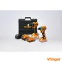 VILLAGER FUSE set bušilica VLP 5121 + odvrtač VLP 6420, baterija 1x2,0Ah,1x4,0Ah, punjač 2,4A - slika 5