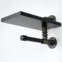 WALLXPERT Zidna višenamenska polica crna boja BORURAF238 - slika 4