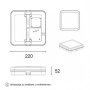 HOME LIGHT Nora 18W CCT LED plafonjera bela - slika 3