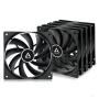 Arctic F12 PWM 120mm 5 komada set ventilatora crno ACFAN00145A - slika 1