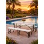 EPRO Garden sklopiva baštenska klupa 183x43x28xcm, metal-plastika - slika 4