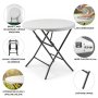 EPRO Garden sklopivi baštenski sto Ø80 74cm, metal-plastika - slika 2