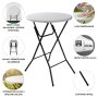 EPRO Garden sklopivi baštenski barski sto Ø80 110cm, metal-plastika - slika 2
