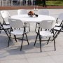 EPRO Garden sklopivi baštenski sto Ø122 74cm, metal-plastika - slika 3