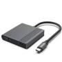 GEMBIRD A-CM-HDMIFDPF-01, Gembird USB C-type muski na HDMI + DisplayPort zenski adapter - slika 1