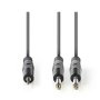 NEDIS COTH23200GY50 Stereo Audio Cable 2x6.35mm muski na 3.5mm muski, 5m, Dark Grey - slika 2