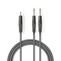 NEDIS COTH23200GY50 Stereo Audio Cable 2x6.35mm muski na 3.5mm muski, 5m, Dark Grey - slika 1