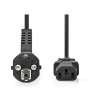 NEDIS CEGL10015BK50 Kabl za napajanje racunara C13 5m - slika 2