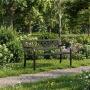 MultiGarden Metalna bastenska klupa 12050 cm sa dekorativnim naslonom, crna - MultiGarden - slika 3
