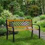 MultiGarden Drvena bastenska klupa sa resetkastim naslonom 11852 cm - MultiGarden - slika 3