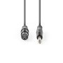 NEDIS COTG15120GY100, Nebalansirani audio kabl, XLR 3-pinski ženski, 6,35 mm muški, Niklovani, 10,0 m, PVC - slika 2