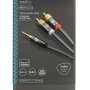 NEDIS CATB22200GY50, Stereo audio kabl, 3,5 mm muški, 2x RCA muški, Pozlaceni, 5,00 m, Okrugli, Sivo-metal - slika 3