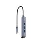 CUDY UH605 1.0,5-In-1 USB-C Hub with Gigabit Ethernet Port,3× USB-A 3.2 Gen 1 (5 Gbps),25cm - slika 1