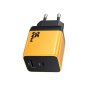 WEKOME WP-U36 Superbrzi Strujni GaN punjač, 2-porta USB (3.0 i 3.1 tip C) 35W, žuti - slika 1