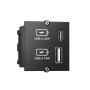 BACHMANN USB ugradni modul USB A 18W /USB C 22W ,kabl GST18 0,2m - slika 1