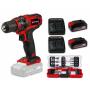 EINHELL Akumulatorska bušilica – šrafilica TC-CD 18/35 Li - (2x2,5Ah) SET + 28 delni set bitova - slika 1