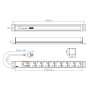 BACHMANN PDU Basic ALU 19'' 1U 8xšuko sa prenap.zaštitom 16A, kabl 2m - slika 4