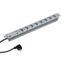 BACHMANN PDU Basic ALU 19'' 1U 8xšuko sa prenap.zaštitom 16A, kabl 2m - slika 1