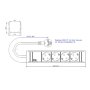 BACHMANN CONNECT LINE produžni kabl 4xšuko, crni, kabl 2m + profili - slika 3