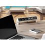 BACHMANN DESK 2, 2xšuko,1xUSB A/C 22W,1x prazn.mesto, 02m GST18, beli - slika 4