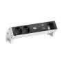 BACHMANN DESK 2, 2xšuko,1xUSB A/C 22W,1x prazn.mesto, 02m GST18, beli - slika 1