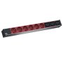 BACHMANN PDU Basic ALU 19''1U,6xšuko crveni+3xC19,ulaz C20,16A,kabl 2m - slika 1