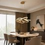 HOME LIGHT Solea 165 LED luster zlatni - slika 2