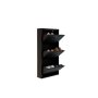 HANAH HOME Ormar za cipele Locking 3 Piece Metal Black OUTLET - slika 2