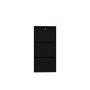HANAH HOME Ormar za cipele Locking 3 Piece Metal Black OUTLET - slika 1