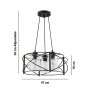 OPVIQ Luster Dratkruh Glass Black Transparent - slika 3