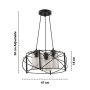OPVIQ Luster Dratkruh Glass Black Grey - slika 3