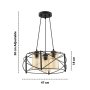 OPVIQ Luster Dratkruh Glass Black Yellow - slika 3
