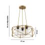 OPVIQ Luster Dratkruh Glass Gold Transparent - slika 3