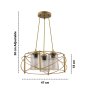 OPVIQ Luster Dratkruh Glass Gold Grey - slika 3