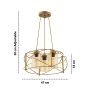 OPVIQ Luster Dratkruh Glass Gold Yellow - slika 3