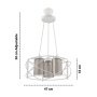 OPVIQ Luster Dratkruh Glass White Grey - slika 3