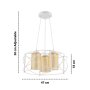 OPVIQ Luster Dratkruh Glass White Yellow - slika 3