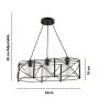 OPVIQ Luster Dratrio Glass Black Transparent - slika 3