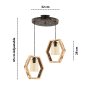 OPVIQ Luster Hexagon Double G Glass - slika 3