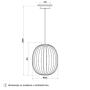HOME LIGHT Solea 67 CCT LED visilica crna - slika 3