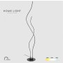 HOME LIGHT Solea 150 CCT LED podna lampa crna - slika 1