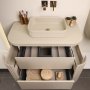 HANAH HOME Kupatilski ormarić sa umivaonikom i ogledalom (2 komada) Gloria 100 Beige - slika 3