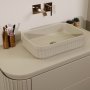 HANAH HOME Kupatilski ormarić sa umivaonikom i ogledalom (2 komada) Gloria 100 Beige - slika 4