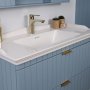 HANAH HOME Kupatilski ormarić sa umivaonikom i ogledalom (2 komada) Noble 100 Light Blue - slika 3