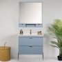 HANAH HOME Kupatilski ormarić sa umivaonikom i ogledalom (2 komada) Noble 80 Light Blue - slika 2