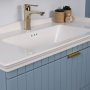 HANAH HOME Kupatilski ormarić sa umivaonikom i ogledalom (2 komada) Noble 80 Light Blue - slika 3