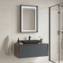 HANAH HOME Kupatilski ormarić sa umivaonikom i ogledalom (2 komada) Craft 100 145 - slika 1