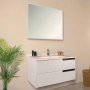 HANAH HOME Kupatilski ormarić sa umivaonikom i ogledalom (2 komada) Eylul Bianco - slika 2